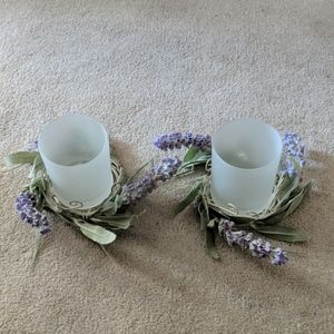 NWOT Lavender votive or tea light candle holders